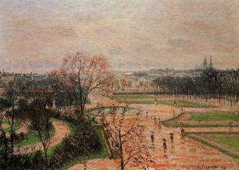 卡米耶 畢沙羅 The Tuileries Gardens, Rainy Weather